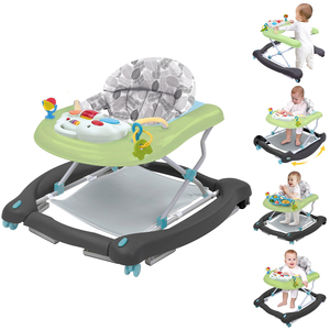 Chaise d'éveil multifonctionnelle réglable en hauteur, antidérapante, sécurisée, pliable, élégante, avec jouets musicaux et structure en plastique - Product Image 6