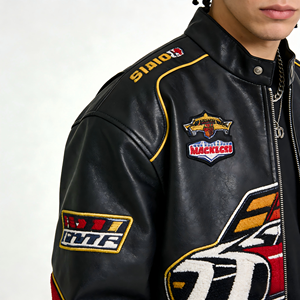 Vestes de moto de tourisme et de course pour hommes OEM, cuir italien pur pour hommes, veste de moto en Cordura, cuir de crocodile pour hommes - Product Image 3