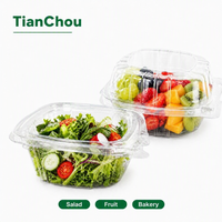 Boîte alimentaire en PET transparent, emballage en plastique de qualité alimentaire, boîte à salade pour salade et plats à emporter
