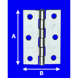 Aldeghi al838 in003 in acciaio inossidabile semicardienza porta e finestra cerniera resistente 75x50mm - Product Image 1