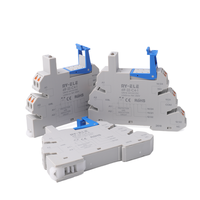 Relais électromagnétique miniature RY-ELE 41F-2Z-C4-1 à enfoncement fin, 16A 250VAC, bipolaire 2CO, étanche, interface rail DIN