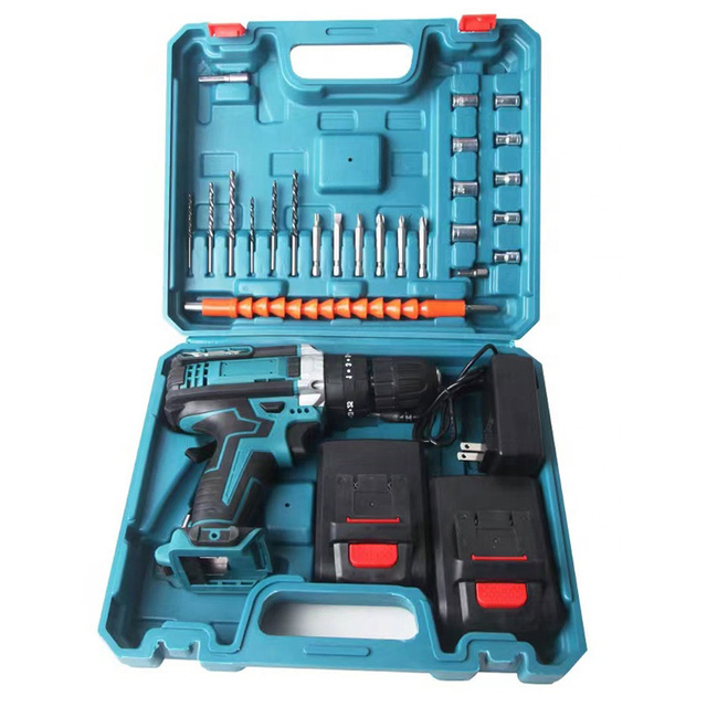 China Factory Price Costruccion Power Tools Drill Complete Set of Cordless Drill Power Tools Electric Drill Set