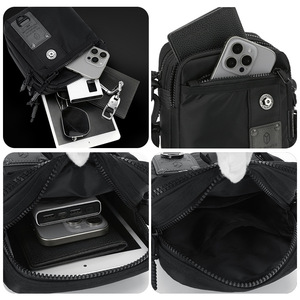 Nouveau style tendance : Sac bandoulière homme en polyester, design simple, ceinture réglable, sac messager imperméable - Product Image 4