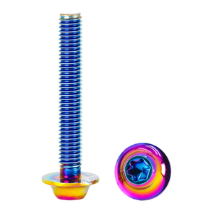 Vis Torx M5 M6 à tête UFO bleu brû<span class=keywords><strong>l</strong></span>é arc-en-ciel, en acier inoxydable 304 avec revêtement PVD, pour carénage <span class=keywords><strong>de</strong></span> moto, fixation <span class=keywords><strong>de</strong></span> <span class=keywords><strong>carrosserie</strong></span>, accessoire décoratif - Product Image 4