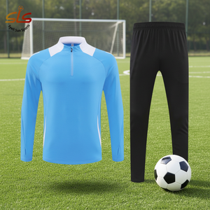 Ensemble de survêtement de <span class=keywords><strong>football</strong></span> pour hommes, jeunes et décontractés, 100% polyester, uniforme personnalisé, sweat à capuche zippé intégral - Product Image 4