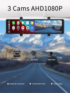 Camera Hành Trình OEM Gương 1080P Phía Sau 11 Inch CarPlay Không Dây Toàn Cầu Kết Nối GPS Điều Hướng Lái Xe Máy Ghi Hình Phía Trước - Product Image 6