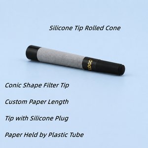 Cônes à rouler pré-roulés personnalisés avec logo, embout conique en silicone, papier à rouler pour tabac, cônes à cigarettes de 70 mm avec embout en céramique/verre/résine/bois - Product Image 6