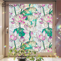 Fancyfix Non-Adhésif Arc-En-Ciel PVC Statique Fenêtre S'accroche PVC Décor pour Cuisine Salon Chambre Salle De Bains Meubles Appartements