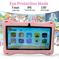 Tablet Infantil Capacitiva de 7 Pulgadas y 1080P con MTK, Duradera, Portátil, 32 GB, para Juegos, Control Parental, Juguetes Educativos, Regalo para el Día del Niño, Usada