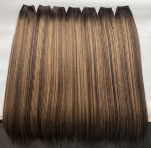 Extension capelli umani geniale trama Private Label <span class=keywords><strong>platino</strong></span> <span class=keywords><strong>colore</strong></span> <span class=keywords><strong>biondo</strong></span> Super doppio disegnate trame invisibili - Product Image 2