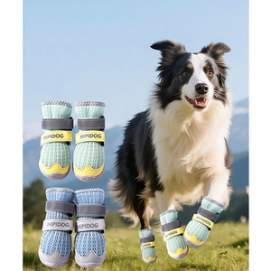 Zenos Breathable Mesh Adjustable Dog <b>Shoes</b> Anti-Slip Soft Sole Reflective All Seasons Dog Booties Small Medium Large Dogs - Product Image 1