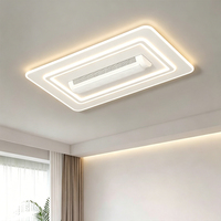 Ventilateur de plafond intelligent sans pales avec lumière LED et télécommande, design moderne, lumière LED à intensité variable pour chambre à coucher