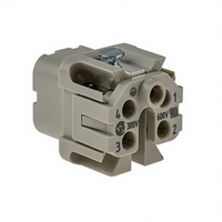 09200042711 Conector HARTING Original de Alta Resistencia 10A HAN 4A-F de 4 Pines + Pin Hembra de Tierra