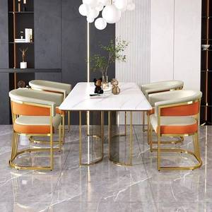 Silla de Comedor Moderna de Metal de Lujo K para Hotel, Oficina, Salón de Belleza, Recepción, para Clientes de Salón de Uñas, Aplicación de Maquillaje - Product Image 6
