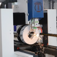Machine de découpe de tubes laser CNC industrielle haute puissance 6000W, découpeuse de tubes laser à fibre pour acier inoxydable, acier au carbone, titane