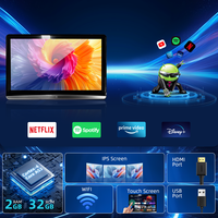 Moniteur d'appuie-tête arrière 11,6 pouces Android 13 IPS tactile pour voiture, écran d'affichage multimédia WIFI SD pour passagers