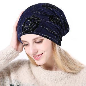 <span class=keywords><strong>Bonnet</strong></span> Jacquard personnalisé pour femmes Hijab Fashion Light Breathable Chemo Caps pour le printemps et l'automne - Product Image 5