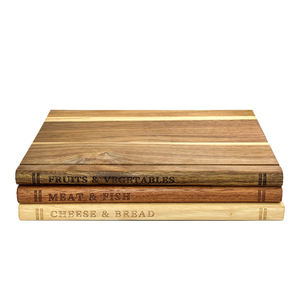 Ensemble de 3 planches à découper en noyer et en hêtre en forme de <span class=keywords><strong>livre</strong></span> écologiques avec support, planches à découper modernes pour <span class=keywords><strong>la</strong></span> <span class=keywords><strong>cuisine</strong></span> - Product Image 6