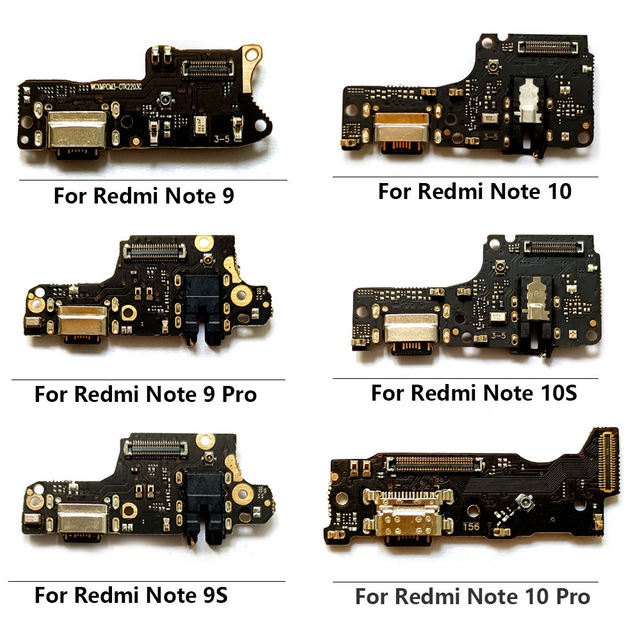 Mobile Phone Parts Charging Port Board Replacement for Redmi Note 9 9S 10 11 Pro 5G Charger Port Connector Flex Cable