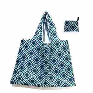 Ulikeke Portable Large Heavy Duty Polyester Cloth Foldable Shopping Bag Reusable Folded Supermarket Tote Bag - Product Image 1