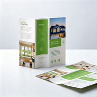 Service d'impression de brochures pliées en trois, de dépliants publicitaires promotionnels pour entreprises, format A4, A5, A6, papier couché de haute qualité