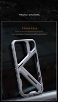 Coque de téléphone antichoc de luxe en aluminium M05 pour iPhone 14 15 Pro Max – Étui professionnel pour le dropshipping