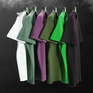 เสื้อยืดคอตตอน 100% น้ำหนัก 220 กรัม แบบถักเรียบสไตล์วินเทจ ไซส์ใหญ่พิเศษ สำหรับขายส่ง รับสกรีนโลโก้ คุณภาพสูง - Product Image 1