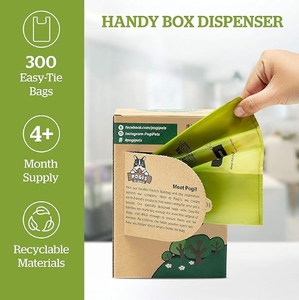 Sacs à déjections canines biodégradables écologiques de taille personnalisée Xcbio, sacs à déjections canines portables avec poignée, sacs à déjections canines compostables - Product Image 5