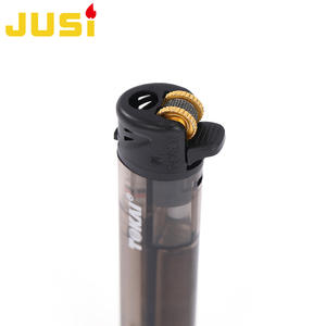 Briquet à flamme ouverte JUSI avec meule, transparent, anti-explosion, haute qualité, créatif, à poulie, pour usage domestique - Product Image 2