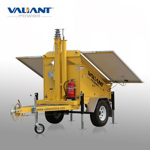 Système de générateur solaire hybride de conception nouvelle, mobile, sur remorque, DC24V, avec mât de levage réglable - Product Image 2