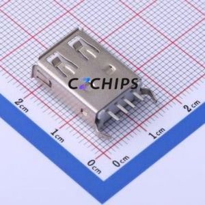 KH-AF180WJ-17.5-JB <b>USB</b> <b>Connector</b> Through hole Component (THT) <b>Connector</b> Type-A <b>USB</b> 2.0 Female Through Hole - Product Image 2