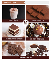 Venta al por mayor de fábrica 100% Ecuador Chocolate oscuro Ingredientes de panadería Pastel de helado Uso Chocolate oscuro