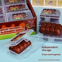 Jouet en plastique anti-stress à rebond lent, sonore et croustillant, fait main, en forme de chocolat moelleux, best-seller transfrontalier - Coffret cadeau