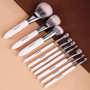 Set de 10 Brochas de Maquillaje <span class=keywords><strong>Mubai</strong></span>, Pelo de Super Badger, Mango de Madera, para Aplicación Angular de Rubor, Corrector y Base - Product Image 3