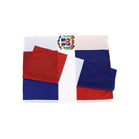 Bandera de República Dominicana de 3x5 pies con Logotipo Personalizado Impreso Digitalmente al por Mayor, Lista para Enviar