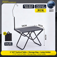 Support de lampe 36*58*41cm en acier carbone, table IGT d'extérieur légère, multifonctionnelle, pliable, table de camping à montage rapide, portable