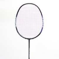 Raquette de badminton en fibre de carbone de haute qualité pour joueur unique, personnalisable, poignée en polyuréthane, légère