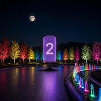 Tour de lumière LED programmable en forme de cylindre, sculpture lumineuse géante RGB pour spectacle de lumière de festival, décoration de parc d'attractions