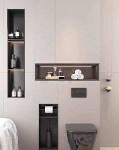 Niche de douche encastrée en acier inoxydable pour salle de bain, personnalisable, vente en gros pour projets - Product Image 6