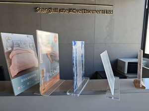 DIY Votre Nom Personnalisé pour Bureau Transparent Acrylique Bloc Plaque Signalétique Double Face Bureau Nom Plaque Titulaire Bureau D'affaires Signe Titulaire - Product Image 6