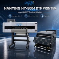 Nouvelle imprimante DTF industrielle HANYING 80 cm, 4 têtes I3200, secoueur de poudre automatique, machine d'impression directe sur film 24 pouces, encre pour t-shirts