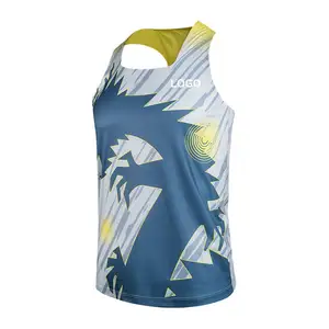 Athletics Marathon Men's Tank Top-quality Sublimated Design Slow Running Marathon Singlet