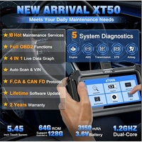 Escáner OBD2 de Sistema Completo XTOOL XT50, Herramienta de Diagnóstico para Automóviles, 26+ Funciones Especiales, 64G, Actualización Gratuita de por Vida, Lector de Códigos Automotrices