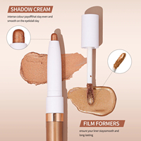 Stick illuminateur double embout longue tenue, crème scintillante, fard à paupières liquide, maquillage cosmétique pour usage quotidien, éclaircissant pour les joues et le corps