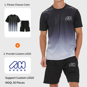 <span class=keywords><strong>Conjunto</strong></span> de Camisetas Deportivas Transpirables de Secado Rápido con Logotipo Personalizado para <span class=keywords><strong>Hombre</strong></span>, <span class=keywords><strong>Conjunto</strong></span> de Pantalones Cortos Deportivos Elásticos Ligeros - Product Image 2