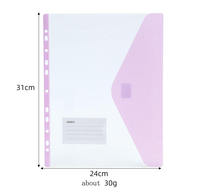 Sacs de rangement pour dossiers en plastique pailleté, 6 pièces, avec bouton-pression, pochettes transparentes pour documents, pour le bureau, l'école et l'organisation en voyage