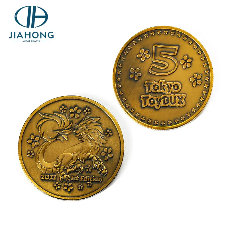 2023 Tokyo Novelty Coin 3d Brass Collectible Commemorative Coin Metal Custom Die Stamping Fantasy Metal Coins