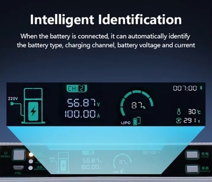 เครื่องชาร์จ EV-PEAK UT1 100A 6000W 2CH พร้อม 4 โหมดการทำงาน อุปกรณ์เสริมโดรนสำหรับแบตเตอรี่การเกษตร 12S-14S LiPo LiHV - Product Image 5