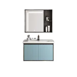 Mobili da bagno Vanitiers Design moderno mobiletto da bagno in legno lavabo specchi porta mobile da bagno