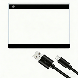 Tablette lumineuse LED pour dessin, traçage et copie, luminosité réglable, intensité variable, planche à dessin pour enfants, outil d'art/projection, lumière blanc chaud - Product Image 2